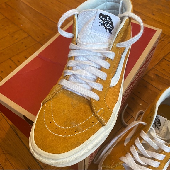 yellow vans high tops womens